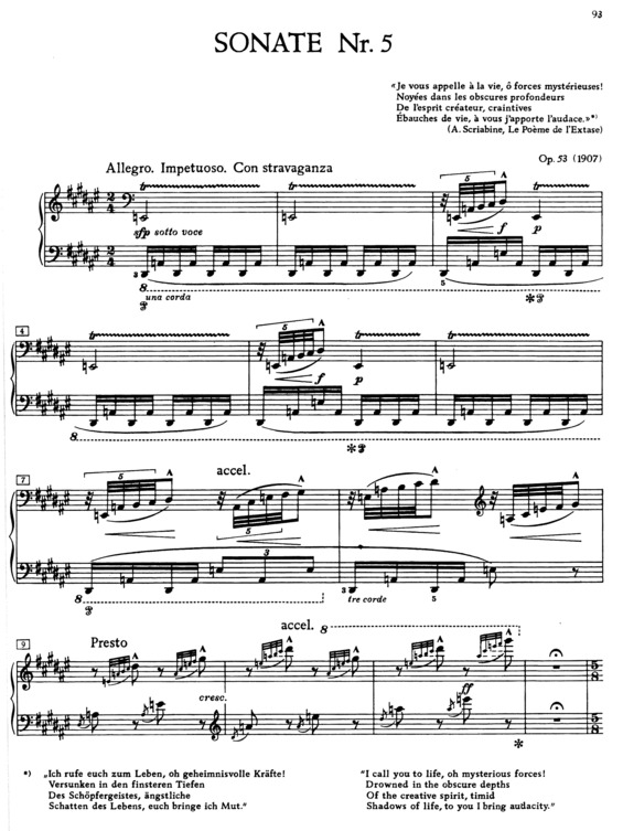 Partitura da música Piano Sonata No. 5 v.3