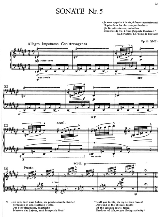 Partitura da música Piano Sonata No. 5 v.3