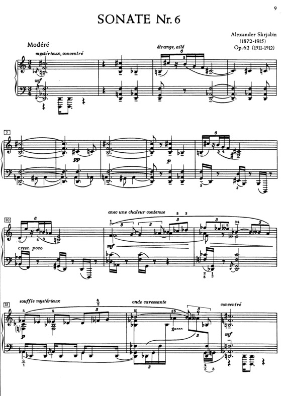 Partitura da música Piano Sonata No. 6 v.2