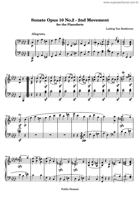Partitura da música Piano Sonata No. 6 v.4