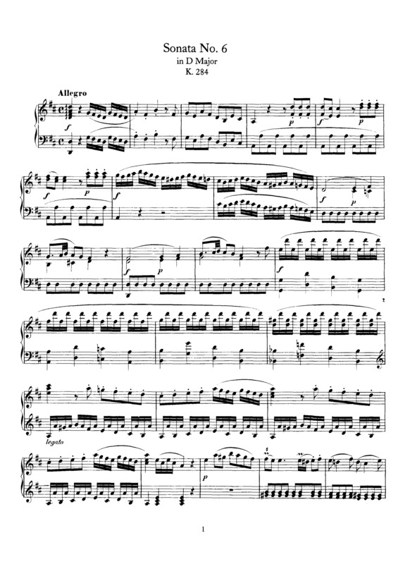 Partitura da música Piano Sonata No. 6