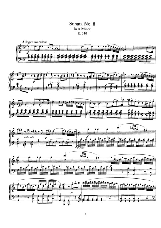 Partitura da música Piano Sonata No. 8