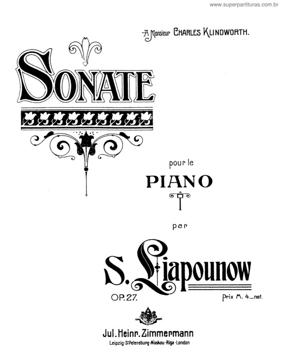 Partitura da música Piano Sonata v.3