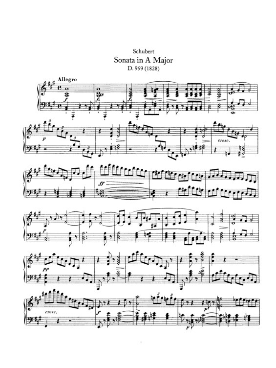 Partitura da música Piano Sonata