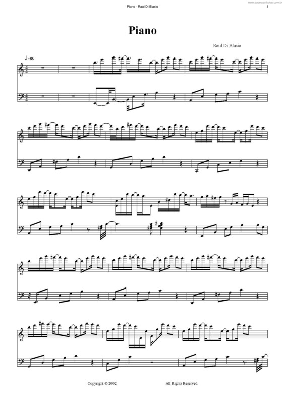 Partitura da música Piano v.2