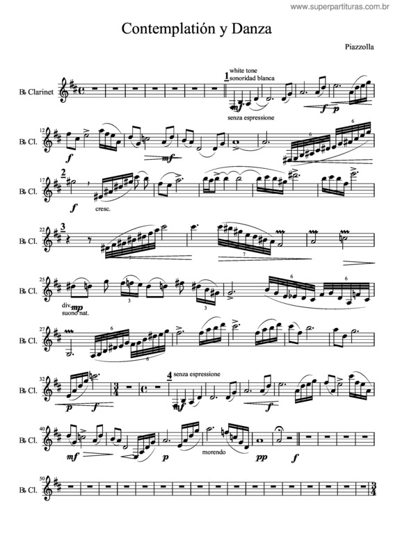 Partitura da música Piazzolla/ Contemplatión_Y_Danza