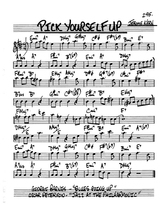 Partitura da música Pick Yourself Up