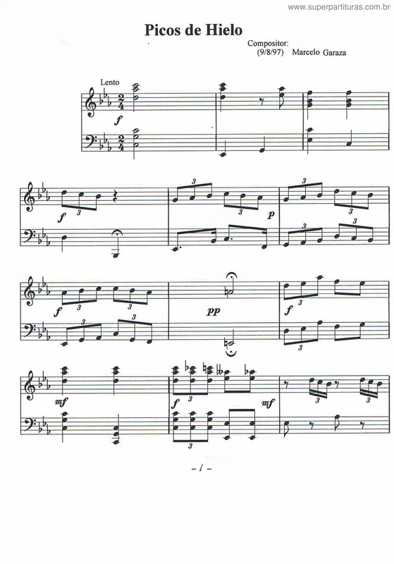 Partitura da música Picos de Hielo