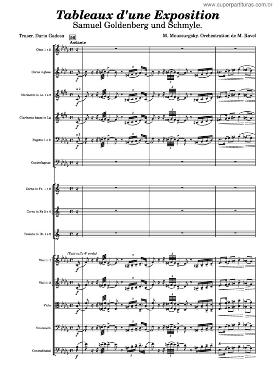 Partitura da música Pictures At An Exhibition – Samuel Goldenberg Und Schmyle.