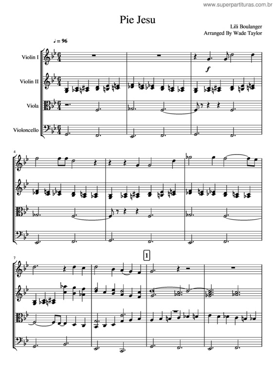 Partitura da música Pie Jesu v.11