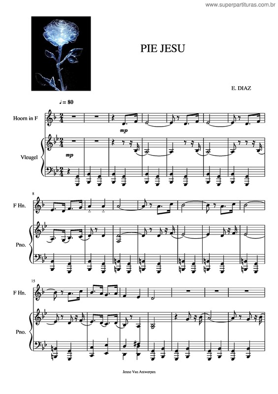 Partitura da música Pie Jesu v.12