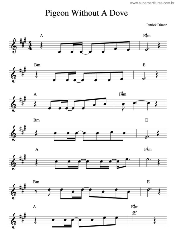 Partitura da música Pigeon Without A Dove