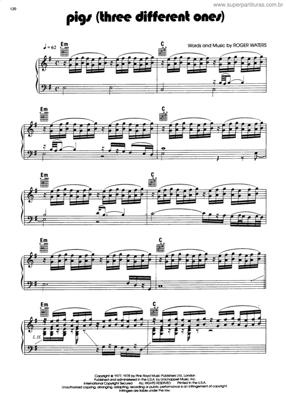 Partitura da música Pigs (Three Different Ones) v.2