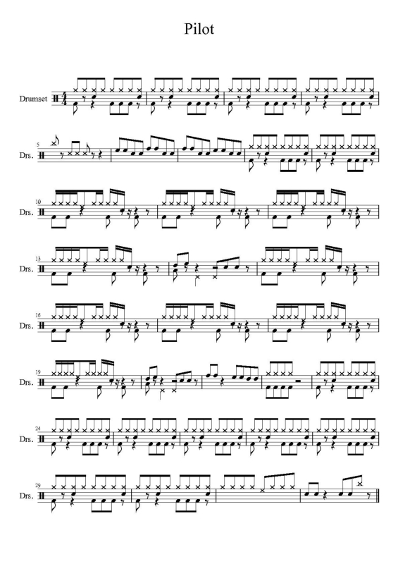 Partitura da música Pilot