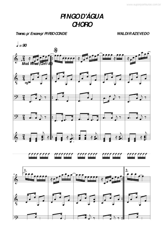 Partitura da música Pingo D` Água