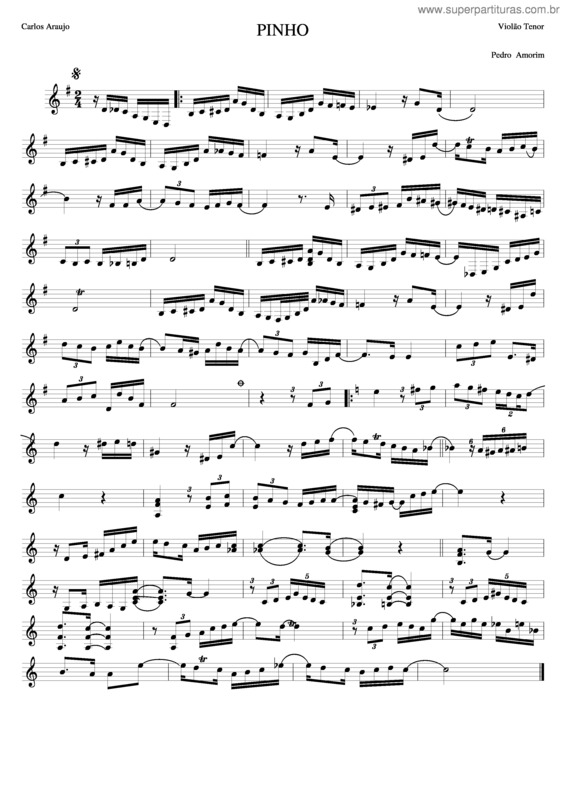 Partitura da música Pinho v.5