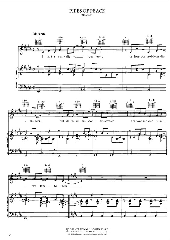 Partitura da música Pipes Of Peace