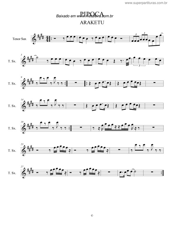 Partitura da música Pipoca v.6