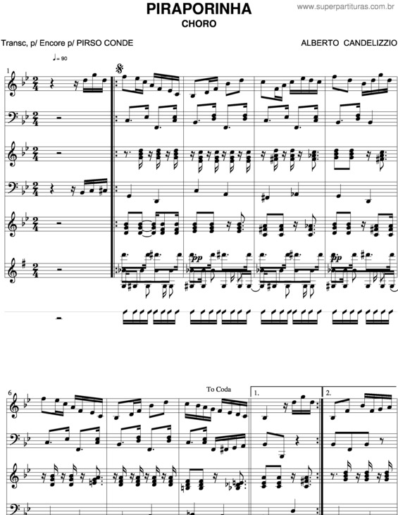 Partitura da música Piraporinha v.4