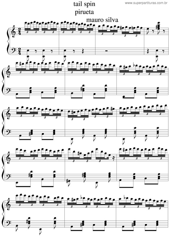 Partitura da música Pirueta v.2