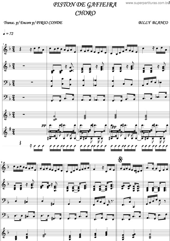 Partitura da música Piston De Gafieira v.4