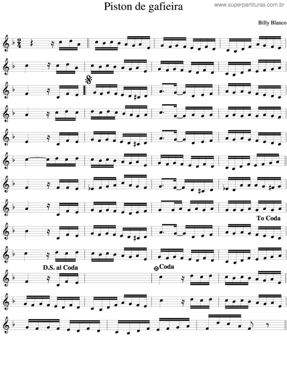 Partitura da música Piston De Gafieira v.7