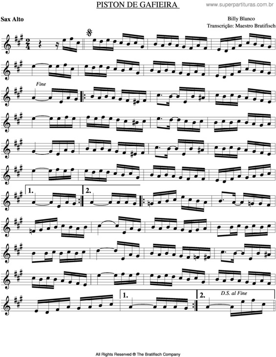 Partitura da música Piston Na Gafieira