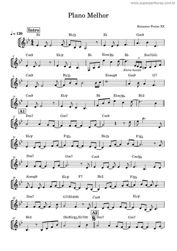 Partitura da música Plano Melhor v.3