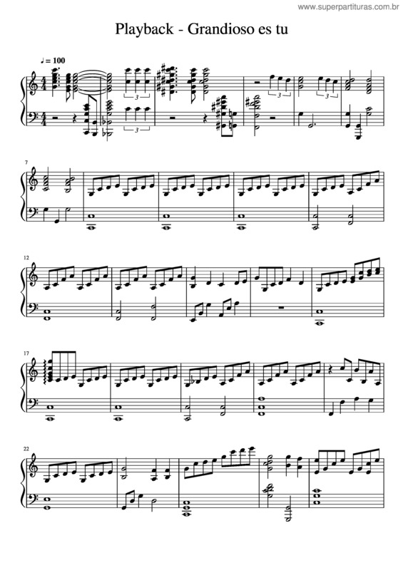 Partitura da música Playback