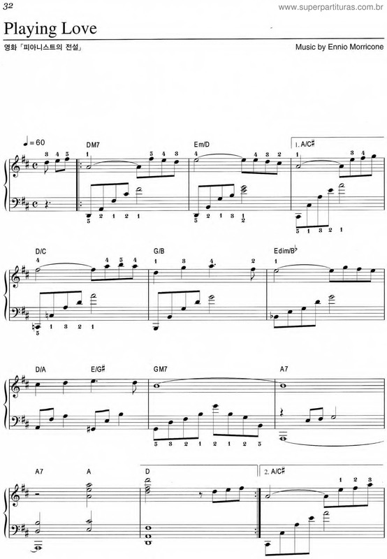 Partitura da música Playing Love