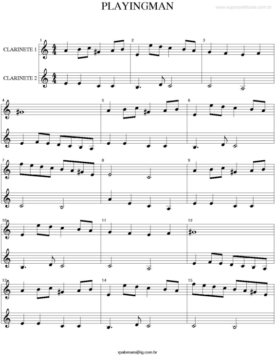 Partitura da música Playingman