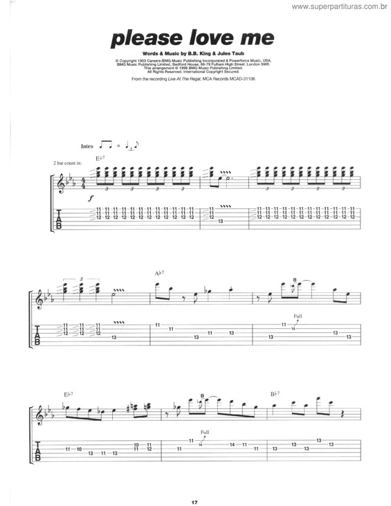 Partitura da música Please love me