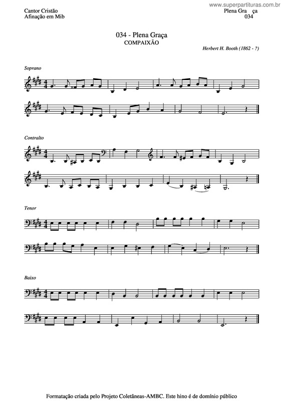 Partitura da música Plena Graça v.5