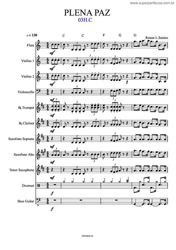 Partitura da música Plena Paz v.14