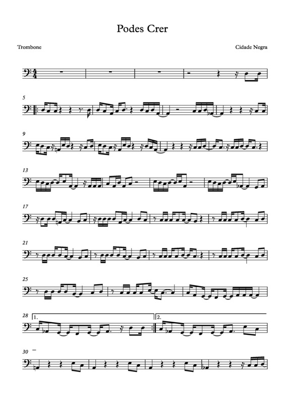 Partitura da música Podes Crer v.8
