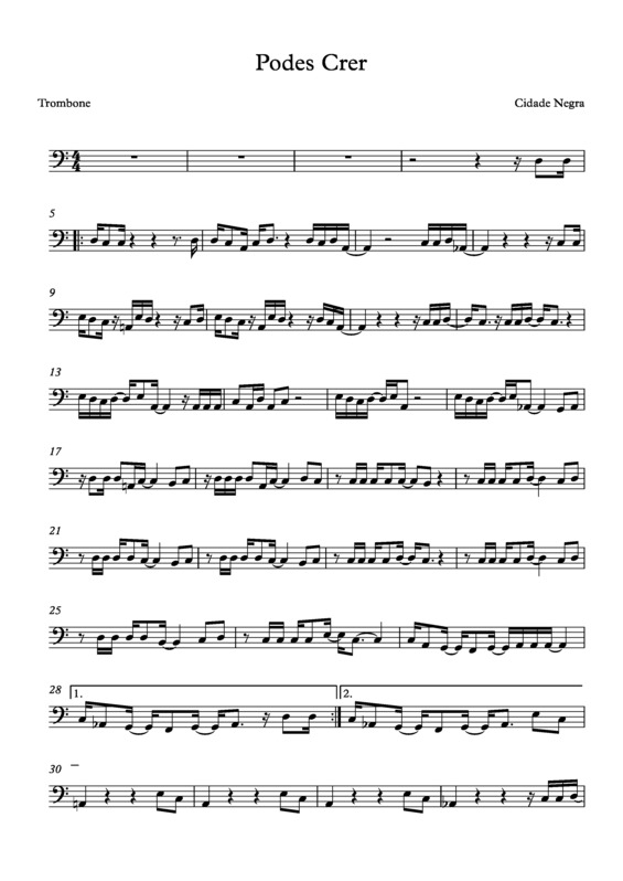 Partitura da música Podes Crer v.8