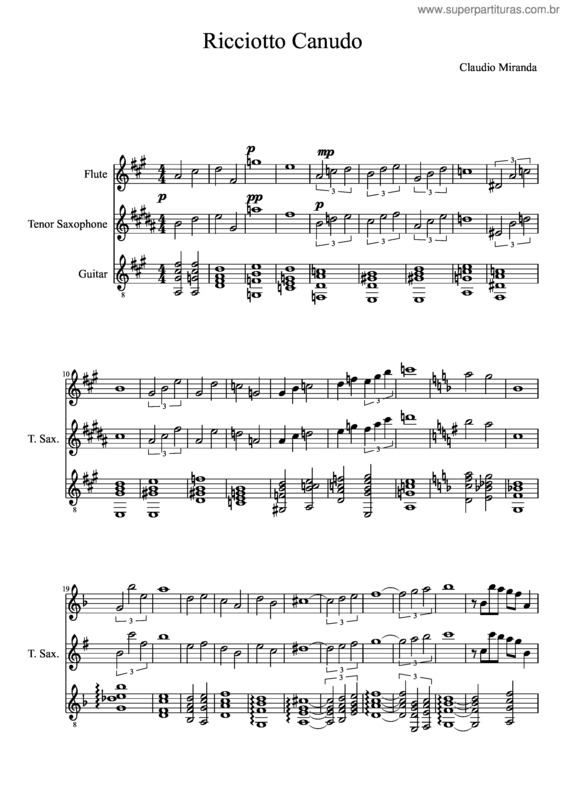 Partitura da música Poeta Ricciotto Canudo