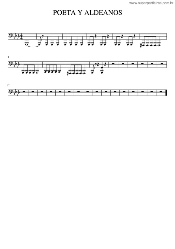 Partitura da música Poeta Y Aldeanos
