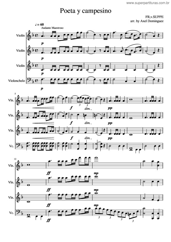 Partitura da música Poeta Y Campesino