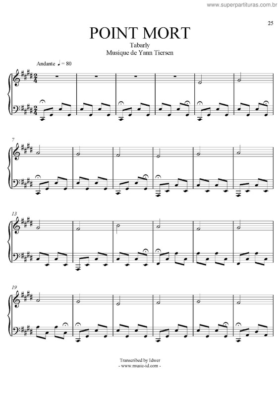 Partitura da música Point Mort v.2