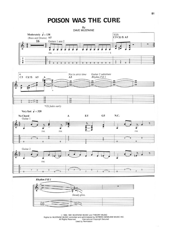 Partitura da música Poison Was The Cure