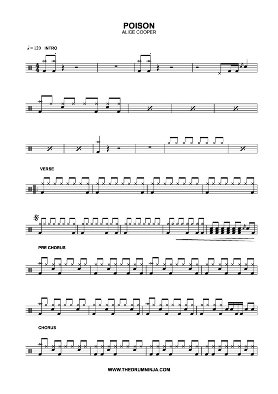 Partitura da música Poison