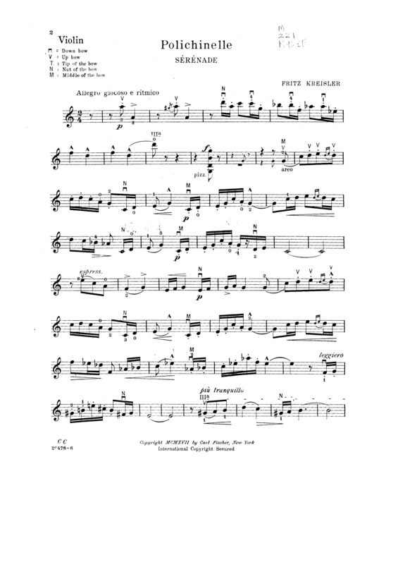 Partitura da música Polichinelle