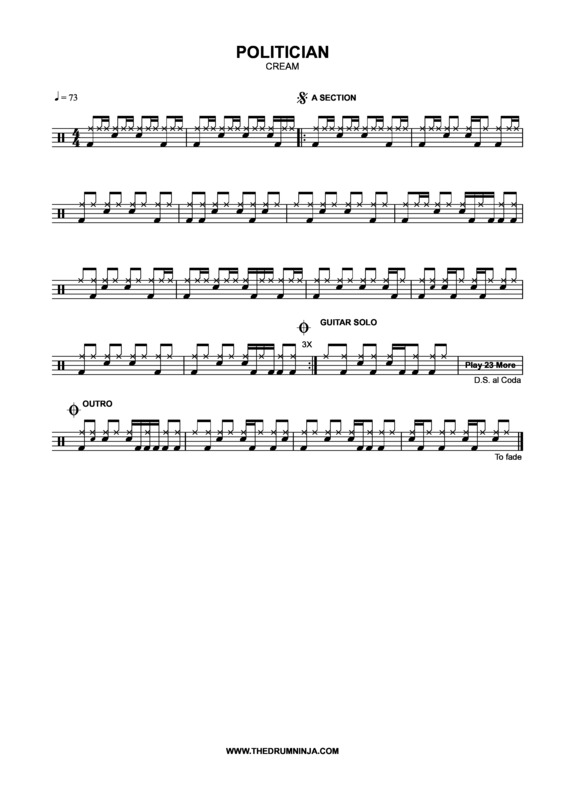 Partitura da música Politician