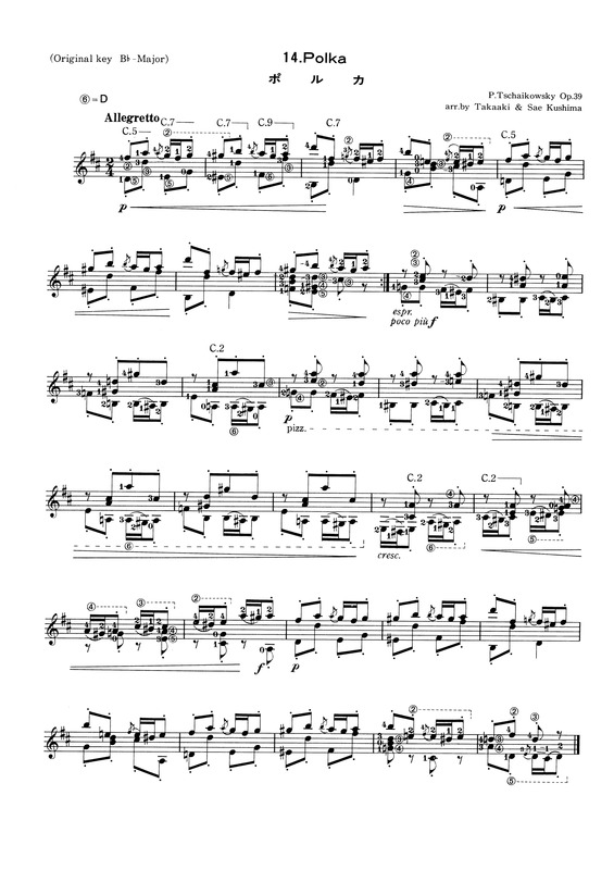 Partitura da música Polka