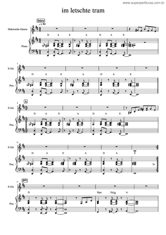 Partitura da música Polo Hofer – Im Letschte Tram