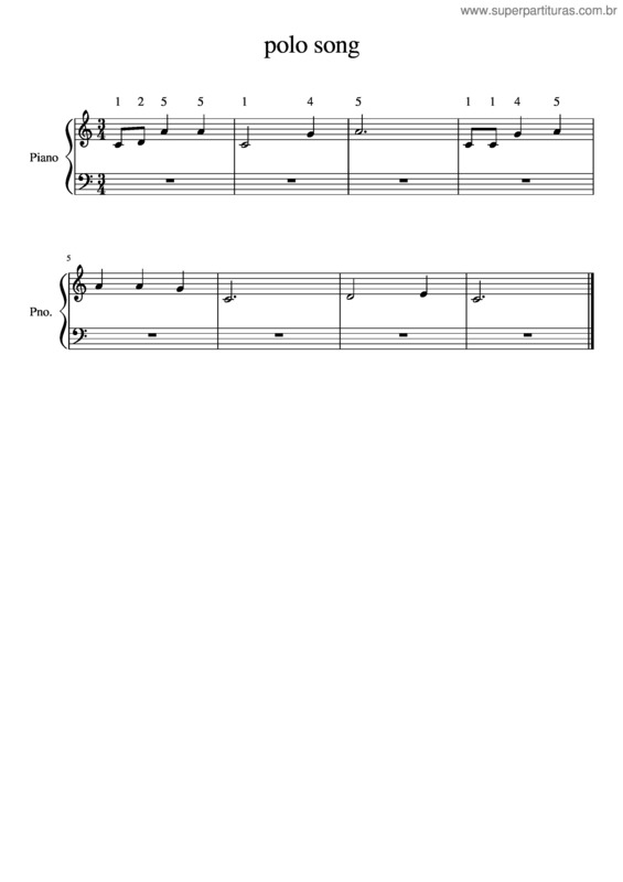 Partitura da música Polo Song