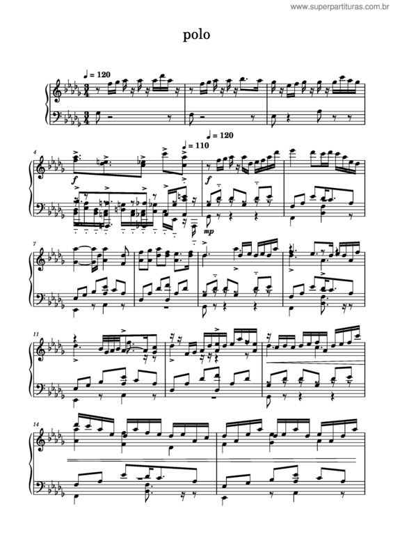 Partitura da música Polo v.2