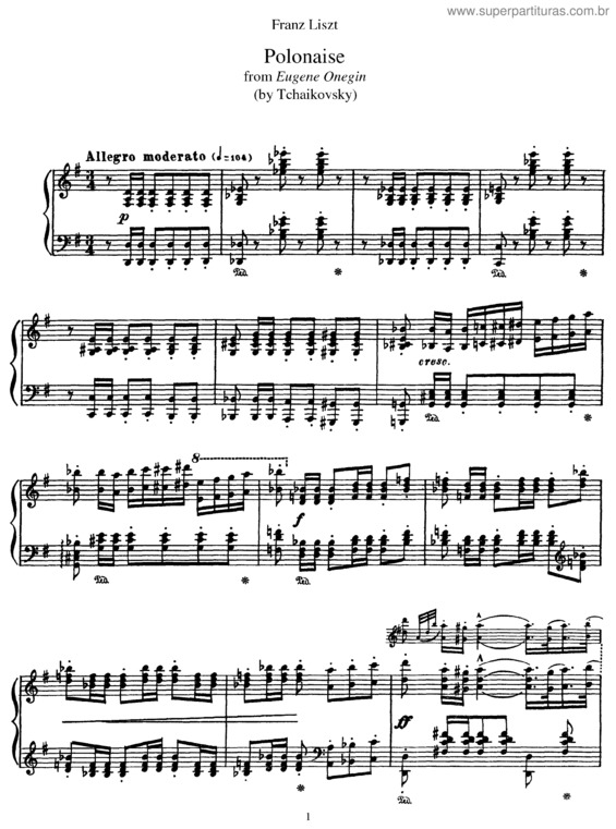 Partitura da música Polonaise from Eugene Onegin