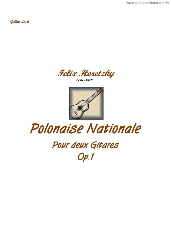 Partitura da música Polonaise Nationale